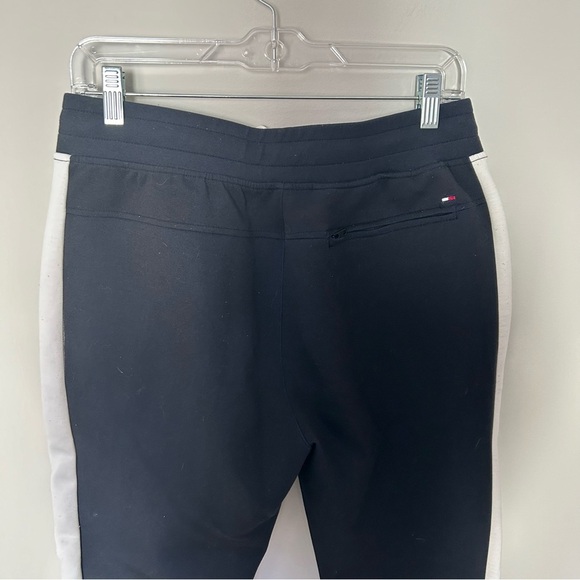 Men's Tommy Hilfiger Slim Fit Black with White Stripe Sweatpants Size Small - Picture 5 of 6